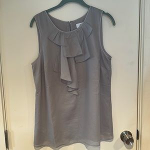 Gray sleeveless blouse
